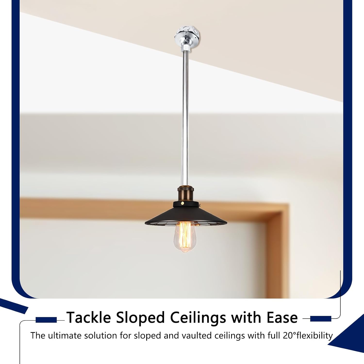 4" Round Swivel Pendant Fixture Hanger Cover for Octagon Electrical Box, 5-Pack Malleable Iron Swivel Hub for 1/2" and 3/4" Conduit, for Pendant Light Fixtures and Security Camera Mounting