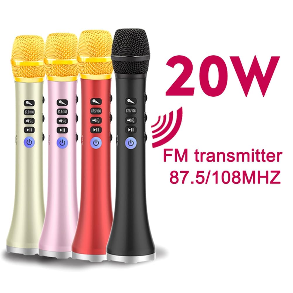 L-698DSP mikrofon Bluetooth 20 W z bezprzewodowym głośnikiem dla lepszej jakości dźwięku różowe złoto