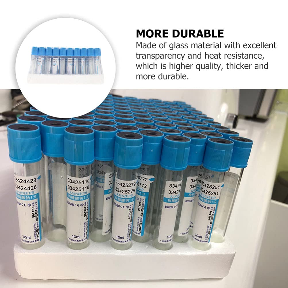 100 provette Sangue 2 ml Provette prelievo Sangue Set provette prelievo Sangue venoso Provette centrifuga Laboratorio Provette in plastica con Tappi e Coperchio Laboratorio