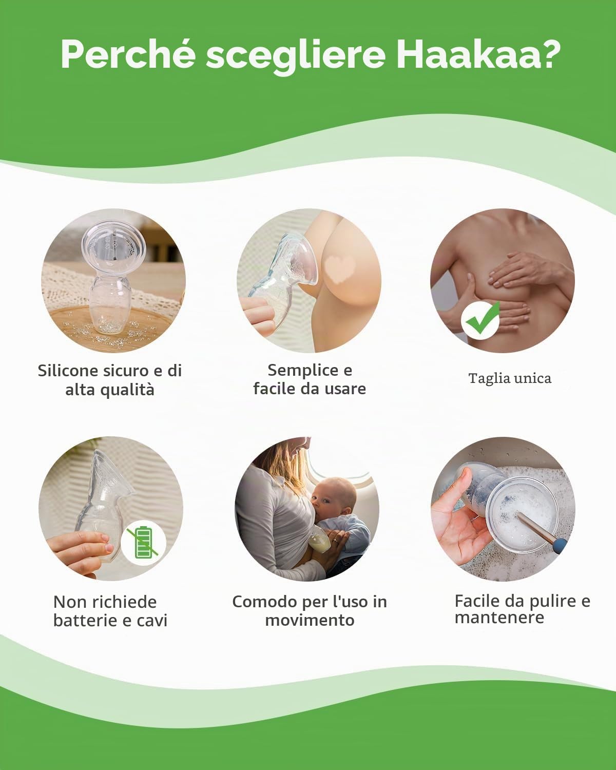 Haakaa Tiralatte in silicone Generation 1, capacità: 100 ml