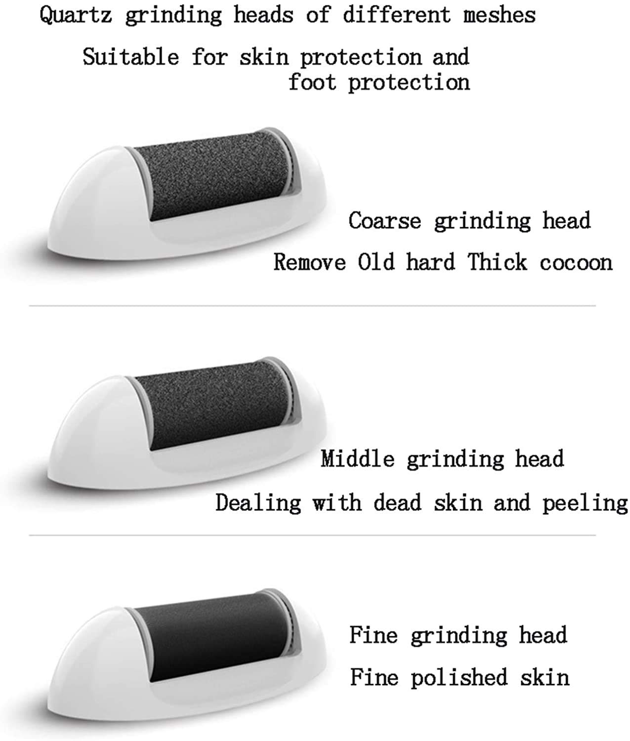 Removedor de Callos de pie eléctrico, Herramientas de pedicura de Lima de pie electrónica portátil, Herramientas de pedicura con 3 Rodillos y Herramienta de Cuidado de pie Recargable por USB