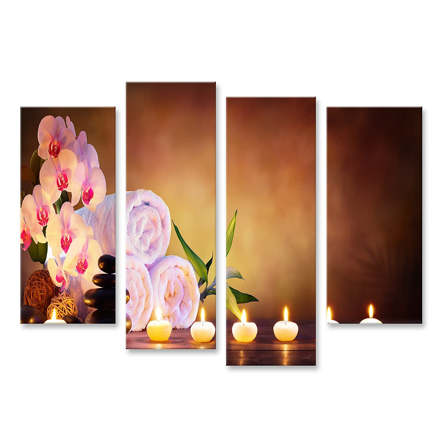 islandburner Prime Bild auf Leinwand Spa Konzept Massage Steine Handtücher Kerzen Wellness Beauty Salon Kos Bilder Wandbilder Poster
