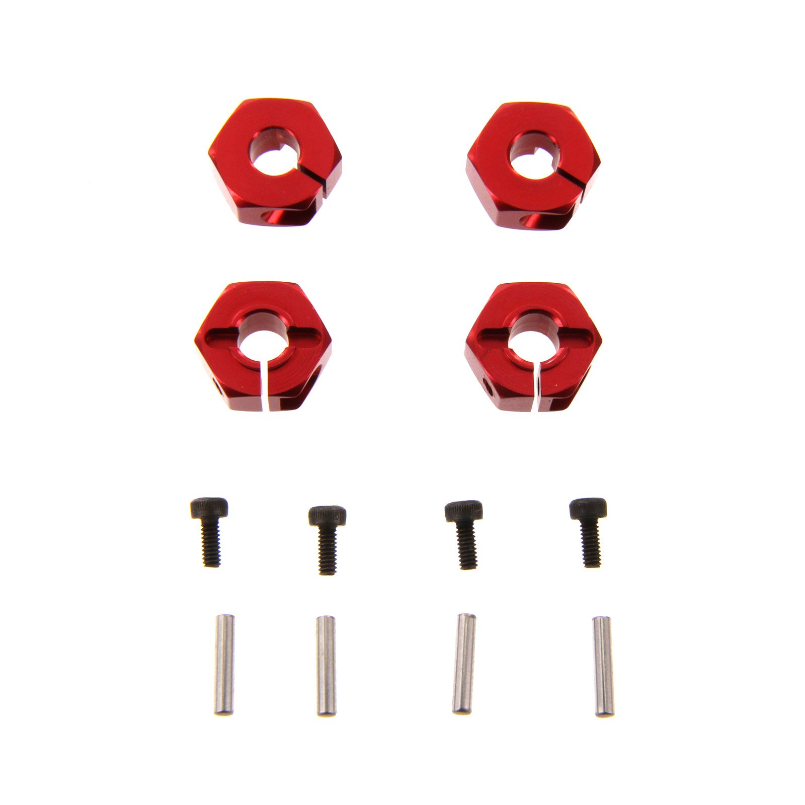 Atomik RC Alloy 12mm Wheel Hex, Red fits The 1/10 Slash 4X4 and Other Models - Replaces Part 1654