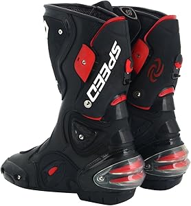 Amazon.co.jp: バイク靴 レーシングブーツ プロテクトスポーツブーツ