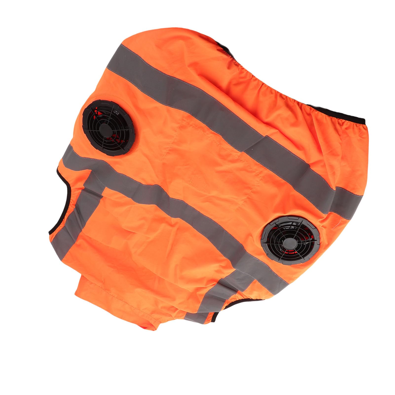 Chaleco con Ventilador de Refrigeración, Ropa con Aire Acondicionado y 2 Ventiladores, Tela Resistente a los Rayos, Rayas Reflectantes para Hombres y Mujeres, para Trabajar, Jardinería, (XXL)