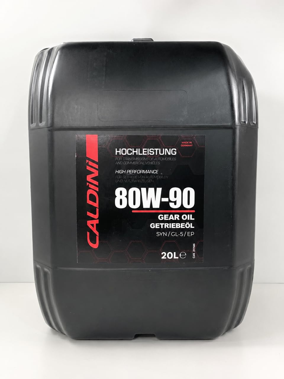 Caldini SAE 80W-90 Hypoid Getriebeöl GL-5, 20 Liter, mineralisches Mehrbereichsöl für Schaltgetriebe, Achsen, Differentiale und Hypoidantriebe, MIL-L 2105 D, Made in Germany