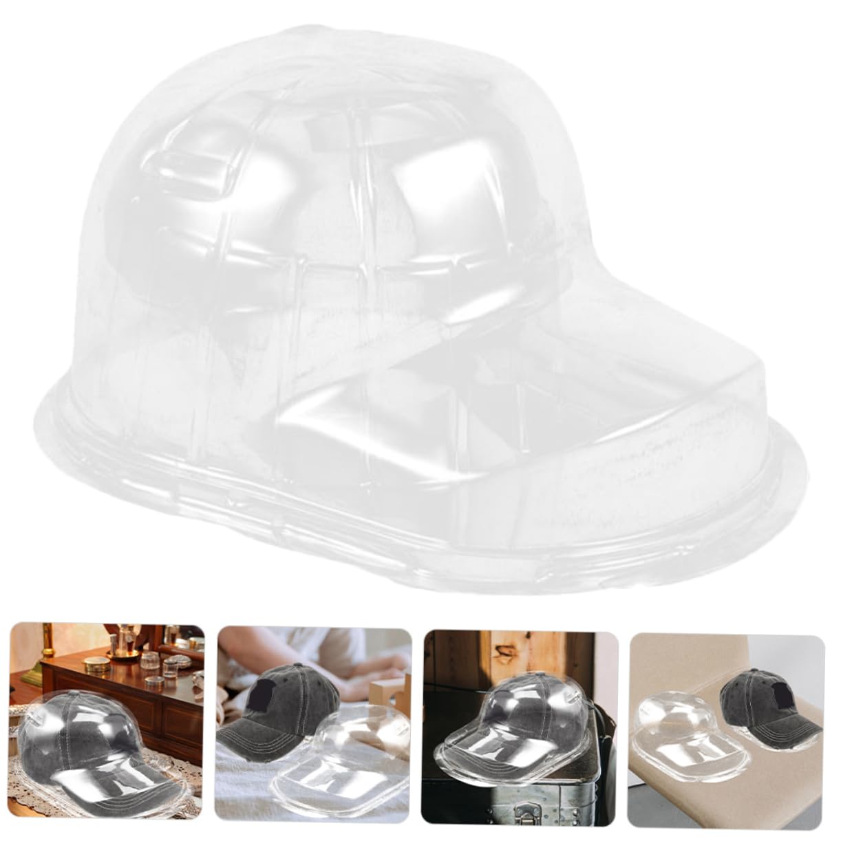 Organizador de Gorras de Béisbol Transparente 6 Unidades Pp