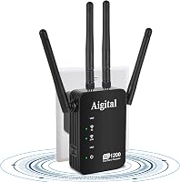 Wodgreat AC1200 WiFi Jelerősítő - Dual Band (5GHz 867Mbps + 2.4GHz 300Mbps) Repeater, Router és AP Mód, WPS, 45+ Eszköz Támogatás 1