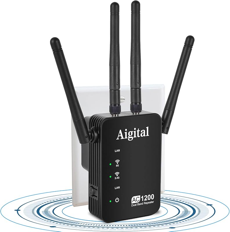 Wodgreat AC1200 WiFi Jelerősítő - Dual Band (5GHz 867Mbps + 2.4GHz 300Mbps) Repeater, Router és AP Mód, WPS, 45+ Eszköz Támogatás