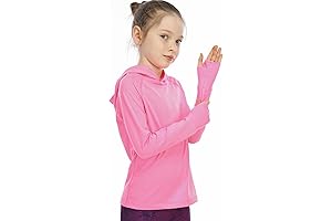 Kids Long Sleeve SPF Shirts for Girls with UPF50+