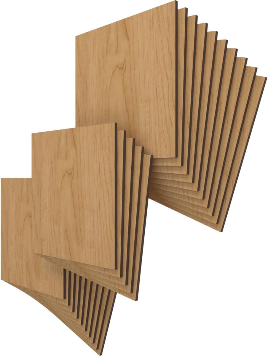 Ekena Millwork 15 3/4"W x 15 3/4"H x 3/8"T Wood Hobby Boards, Maple (25-Pack)