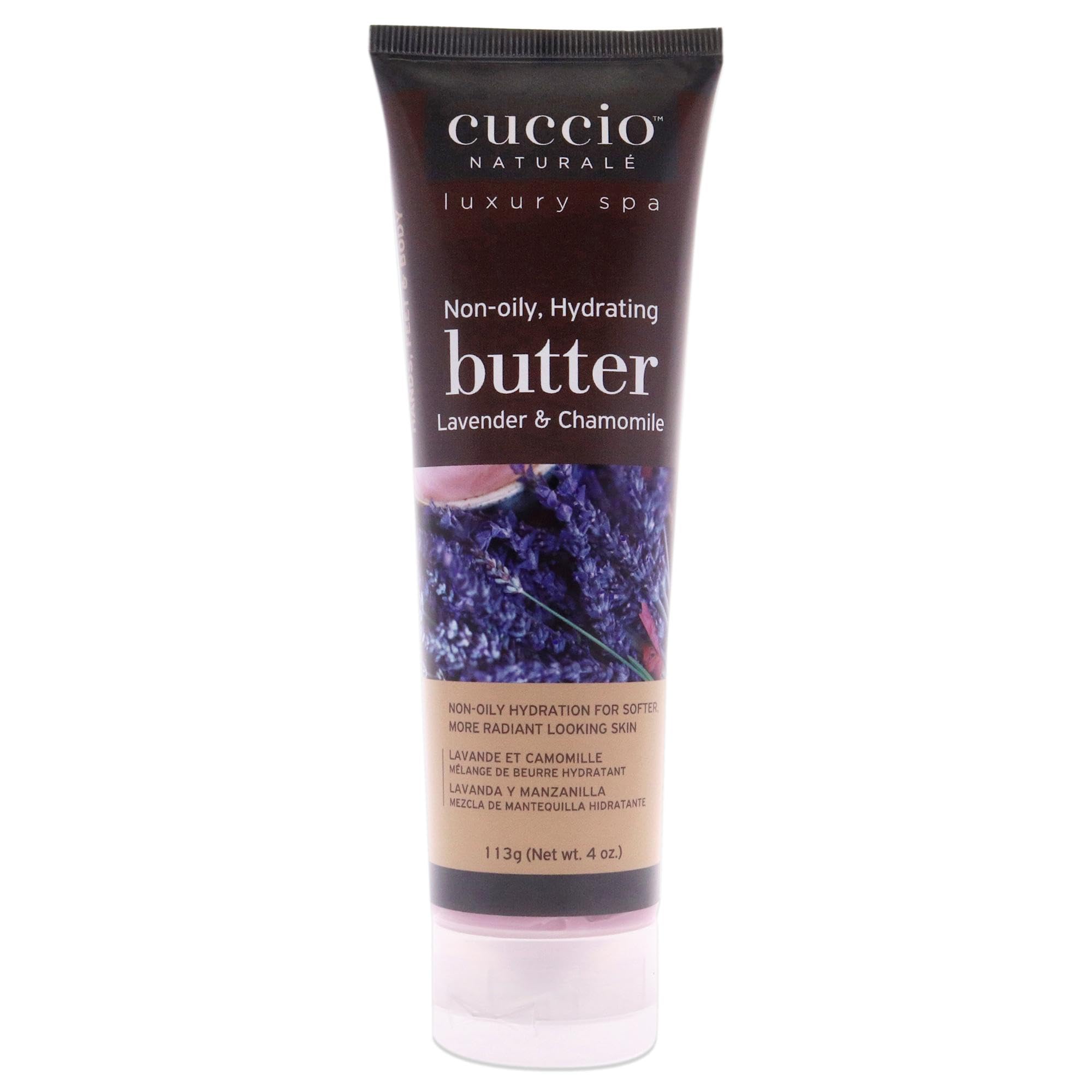 Cuccio Naturale Butter Blends - Ultra-Moisturizing, Renewing, Smoothing Scented Body Cream - Deep Hydration For Dry Skin Repair - Made With Natural Ingredients - Lavender & Chamomile - 4 Oz