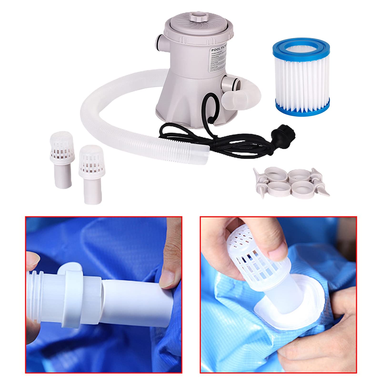 Pompa sommergibile per pozzetto 220 V sopra la piscina della piscina della piscina della piscina della piscina della piscina del pool detergente dell'acqua con la cartuccia 30 0GPH. Portata della pomp
