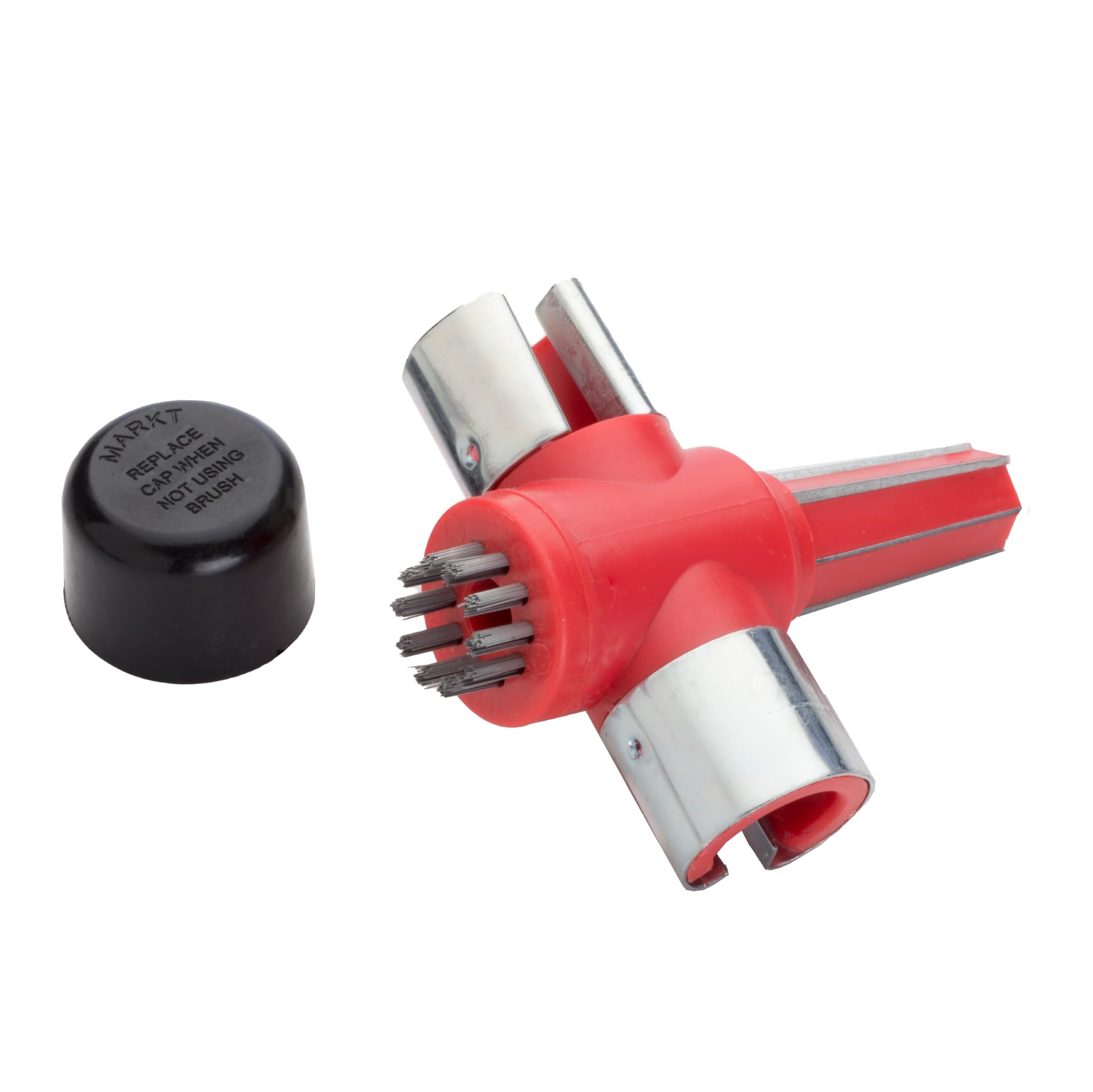 EZRED 4-Way Battery Terminal Cleaning Automotive Maintenance Tool, Clean Out Terminal Clamps, Clean and Reshape Posts, Brush Away Corrosion