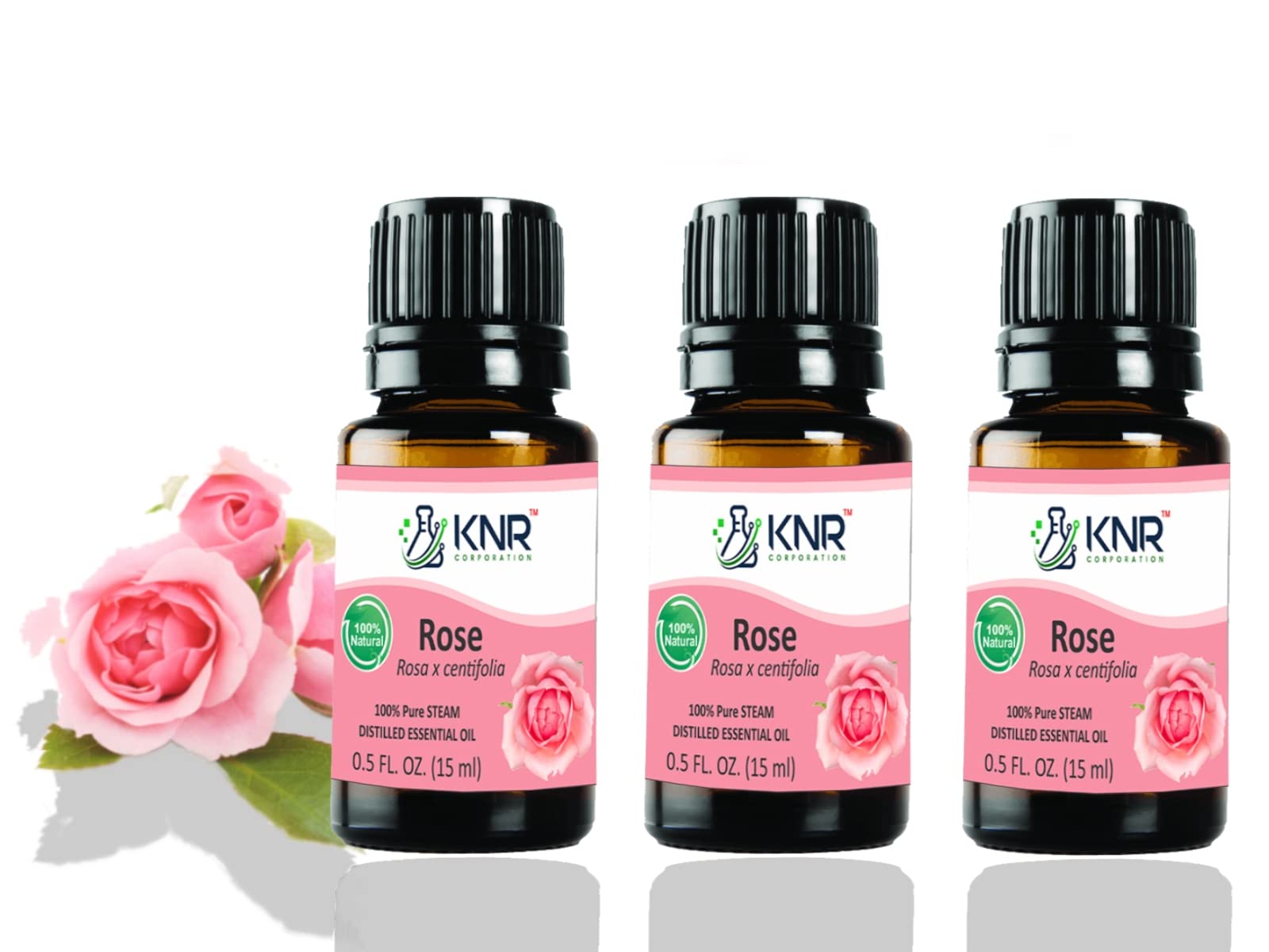 KNR Premium ROSE Essential Oil (Gulab Oil), Aromatherapy, Relaxation,Skin,Diffuser, Perfume Oil,Bath Oil, Pure & Undiluted,Cold Pressed Natural Essential Oil - 15 ml Each (Pack of 3)-image-16
