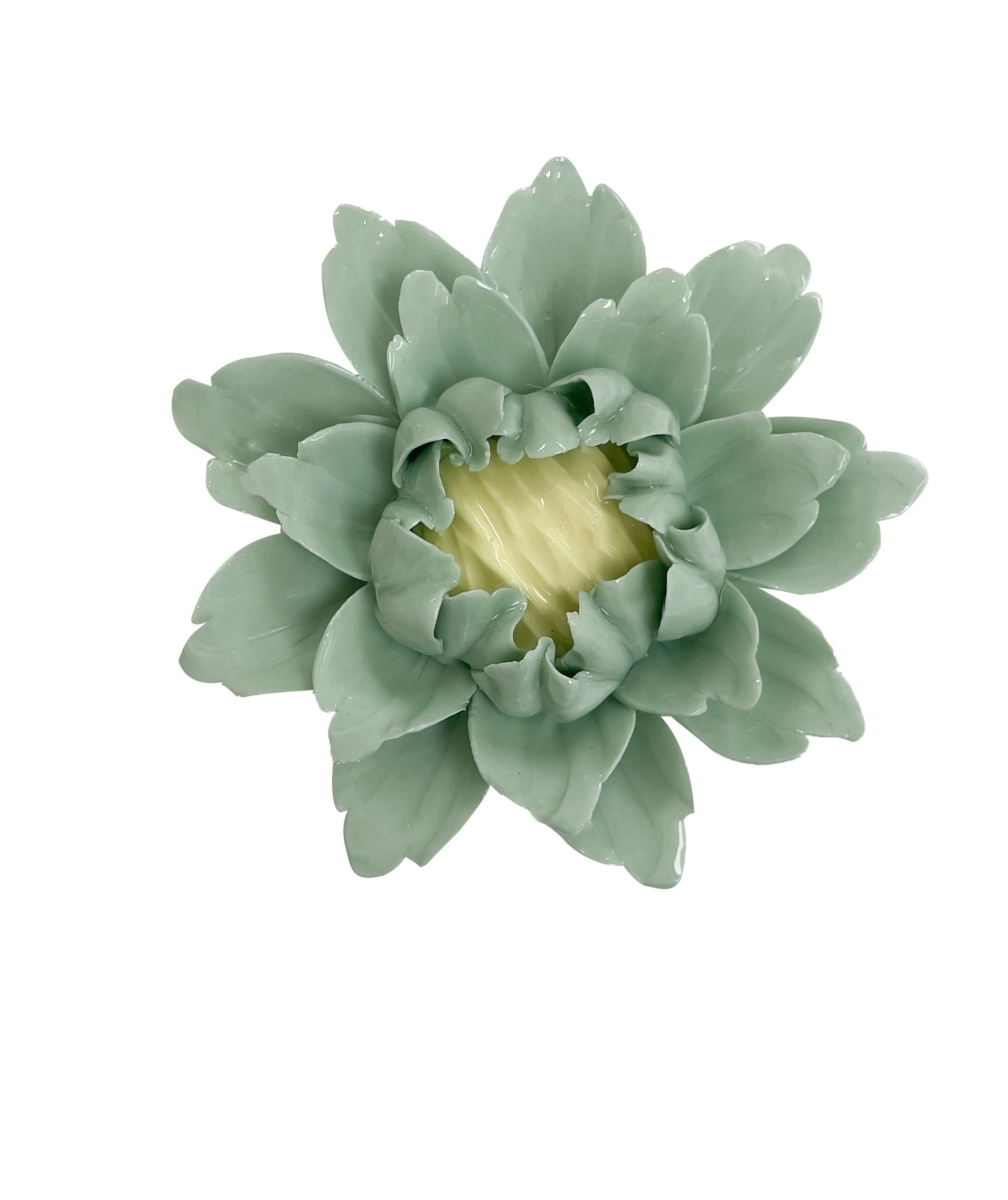 Protea, 3.54" Ceramic Flower Wall Art, 3D Wall Hanging Decor,Artificial Flower Wall Sculpture，Handcrafted 3D Hanging Porcelain Flowers, Porcelain