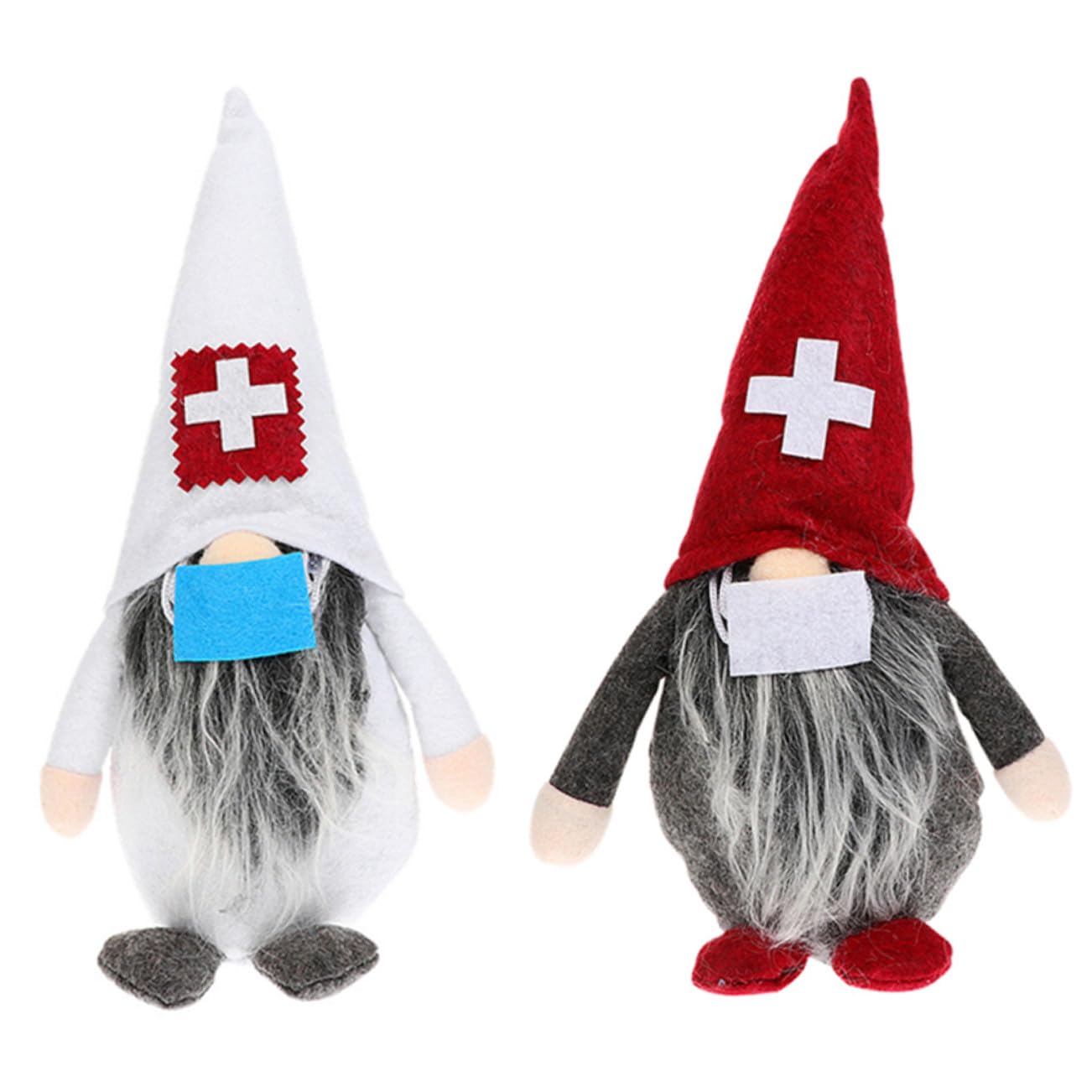 IMIKEYA 4 Stück Weihnachtsdekorationen Gnom Plüschpuppe Nordische Gnomenverzierungen Weihnachten Christbaumschmuck Skandinavischer Weihnachtsmann-tischschmuck Polyester-Material