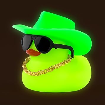 wonuu Noctilucous Rubber Duck, No Electricity, Black Sunglasses