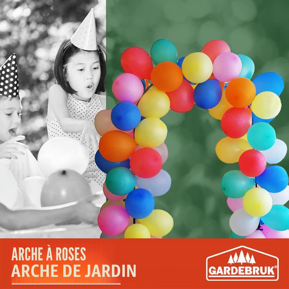 GARDEBRUK® 4X Arche de Jardin 240x140x37cm Support pour Plantes grimpantes Arche à rosiers Tuteur Décoration extérieure