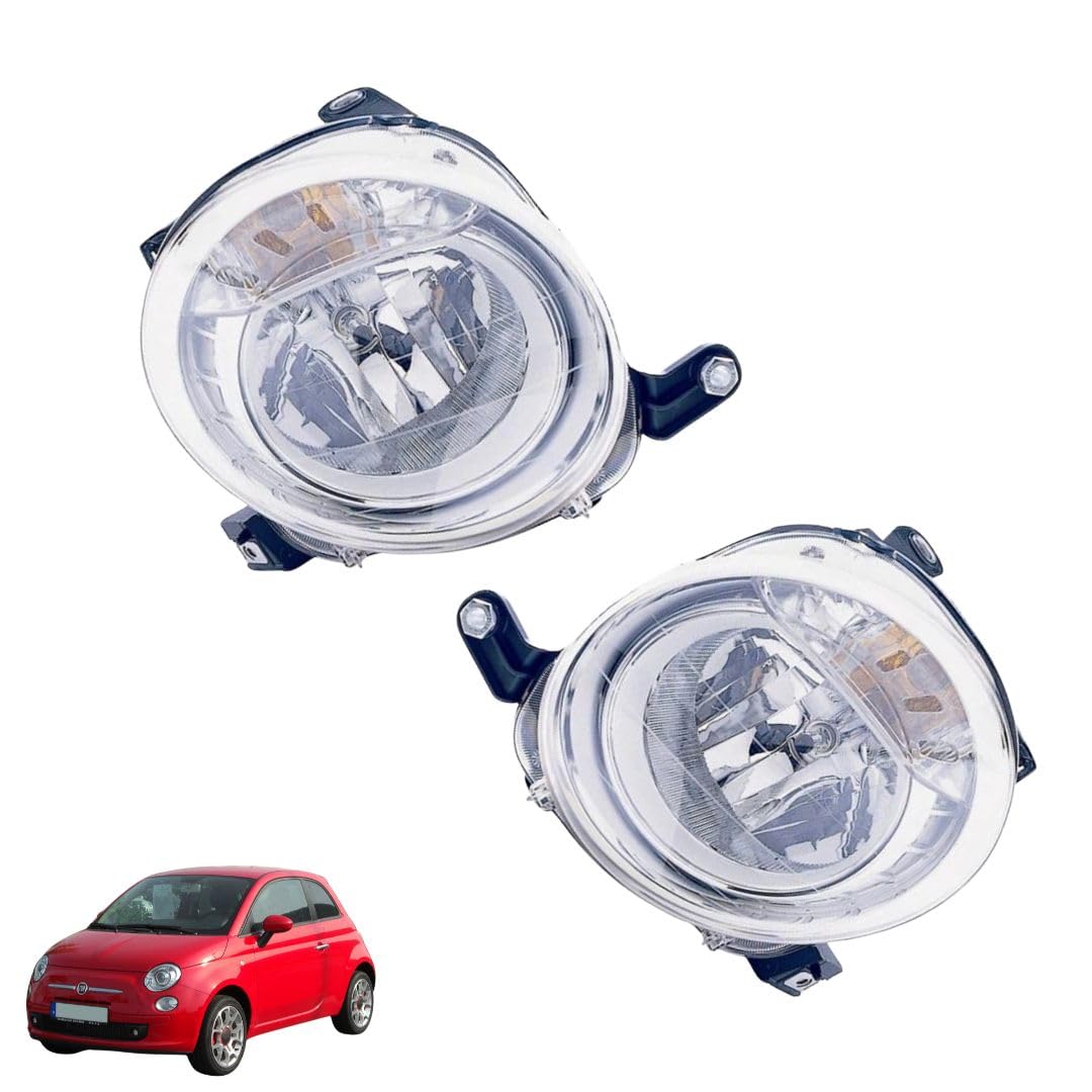 COPPIA FARI PROIETTORI FANALI ANTERIORE SUPER DX SX H7 COMPATIBILE CON FIAT 500 07 08