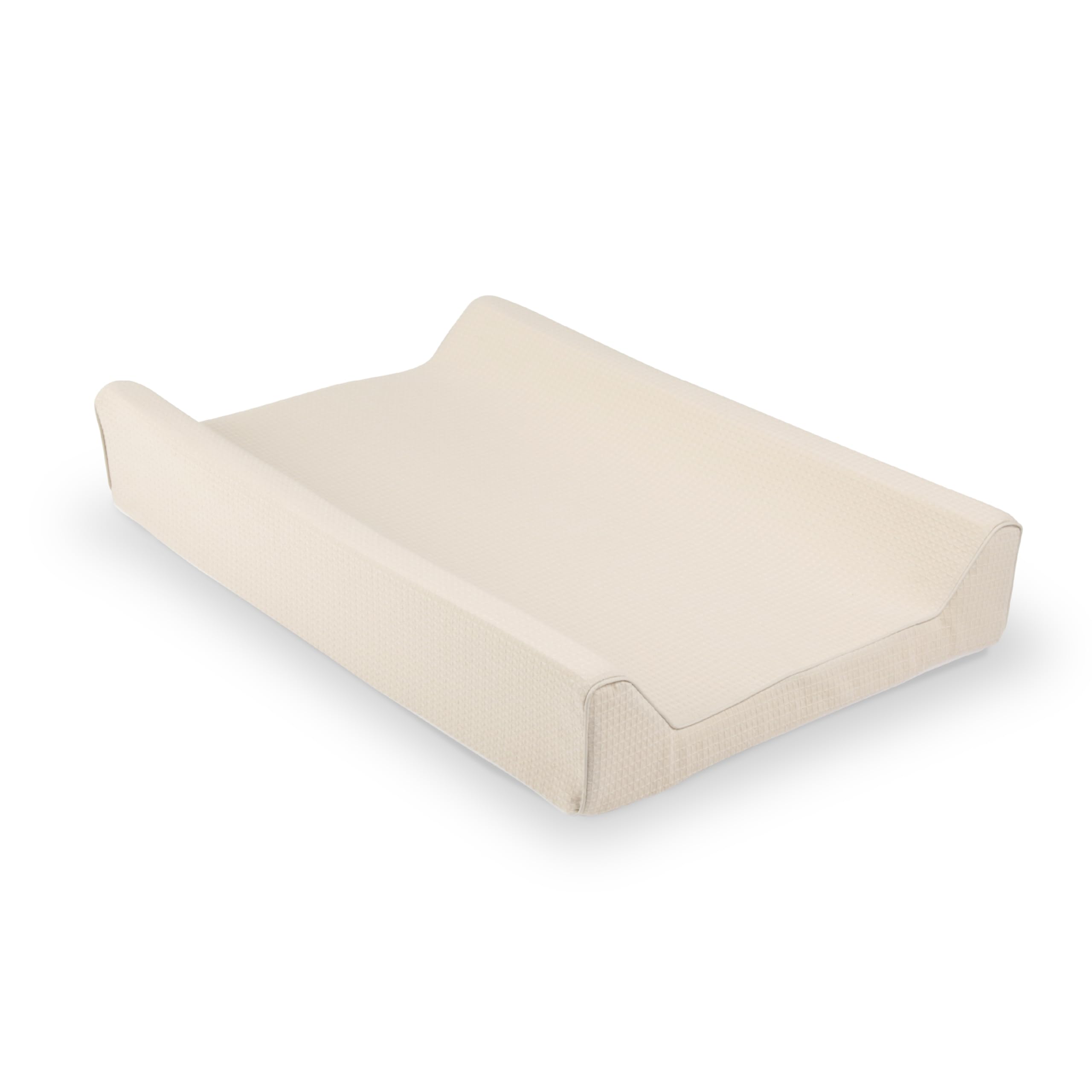 CuddleCo Wedge Changing Mat in Cashmere Waffle - Baby Changing Mat with Memory Foam Layer, Anti Roll Feature, Non-Slip Base, Water-Repellent & Washable Cover - Ideal for Parents' Nursery Needs
