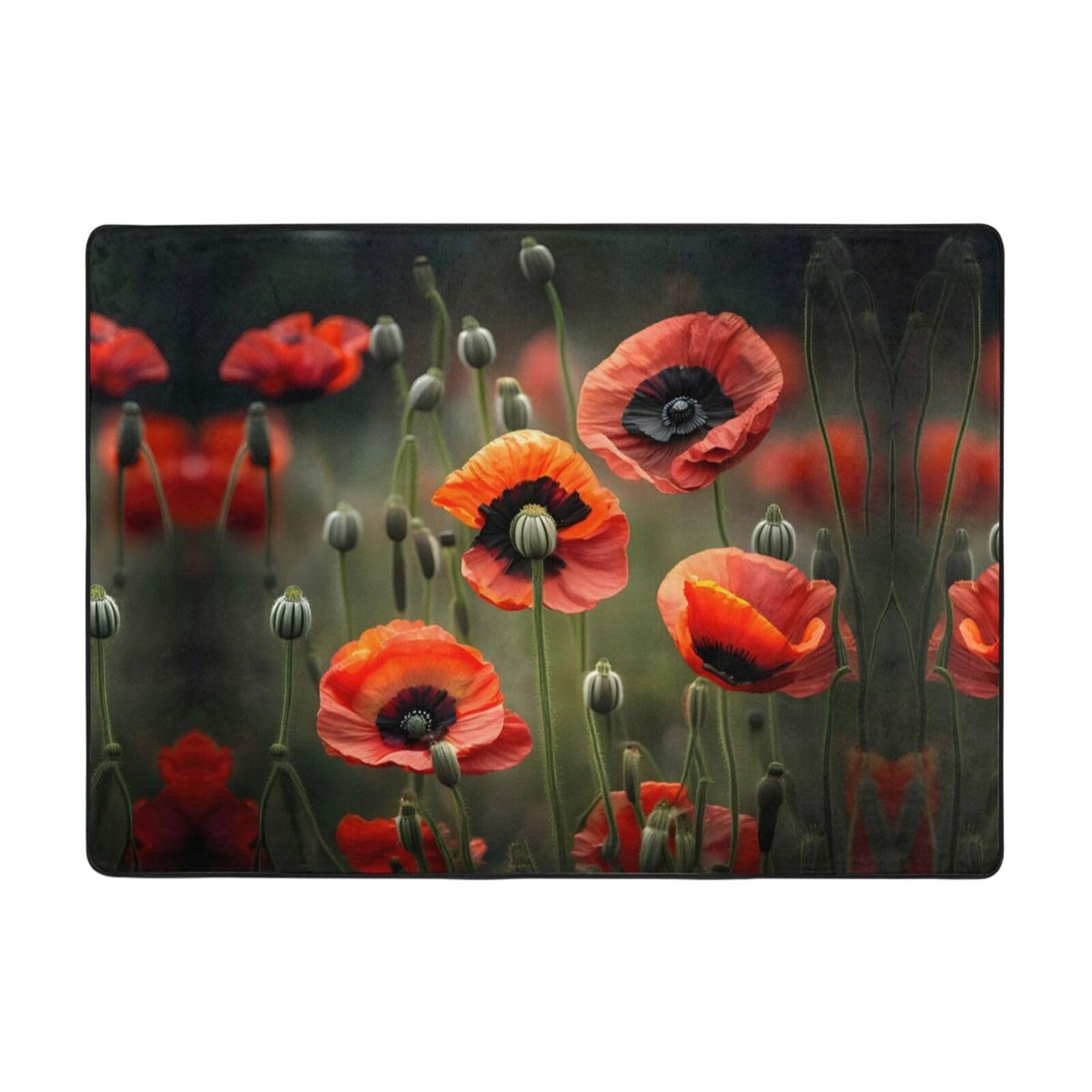 Tapis de luxe coquelicot doux et élégant pour sublimer votre grand salon