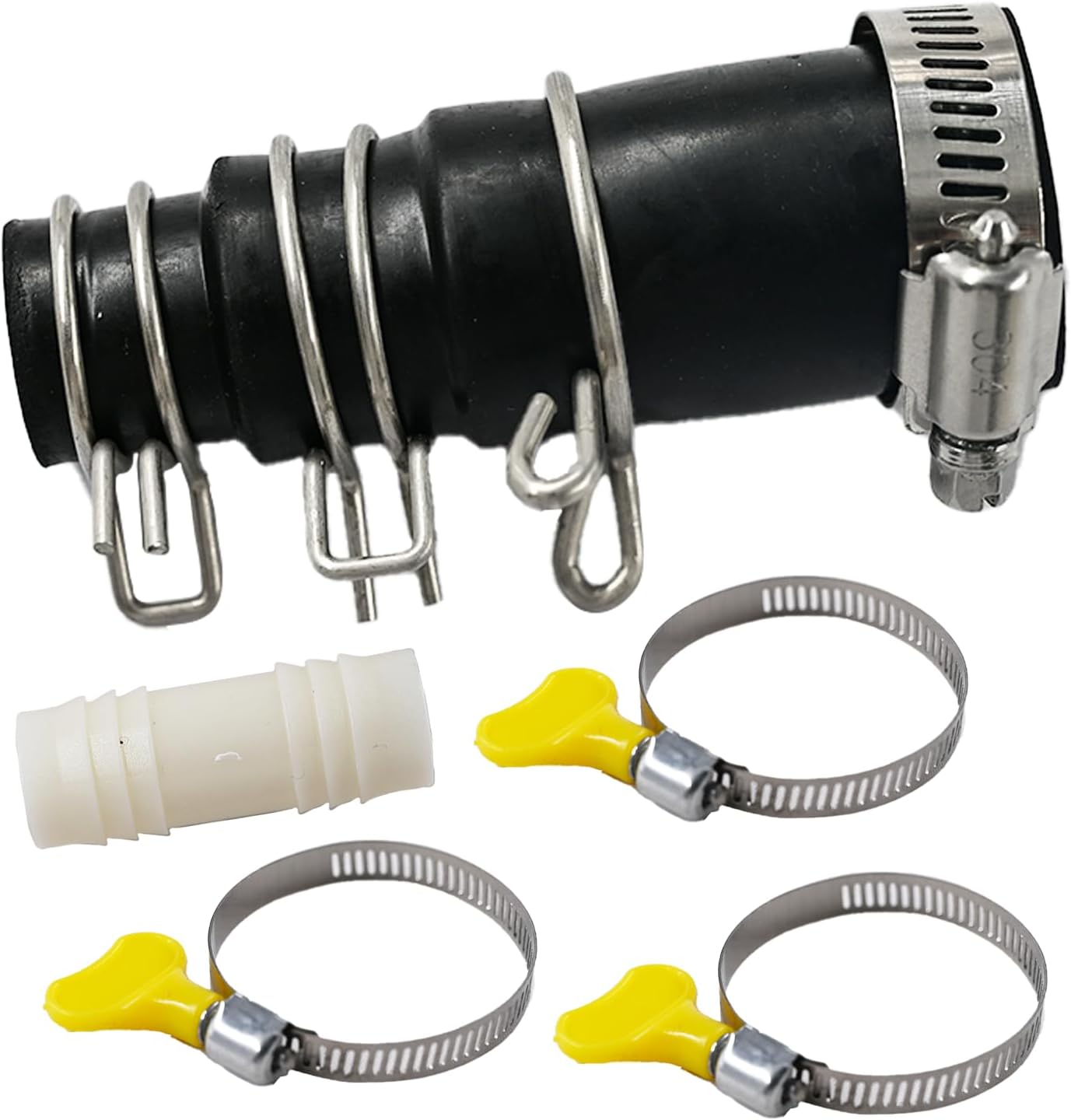Garbage Disposal Dishwasher Connector Kit,Dishwasher Drain Hose Adapter Compatible with Insinkerator Garbage Disposals Include Inlet Connector and Clamps