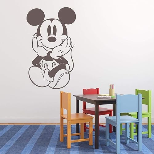 Mickey Mouse Silhouette Vinyl Wall Decal For Kids Bedroom or Playroom - Themed Home Decor