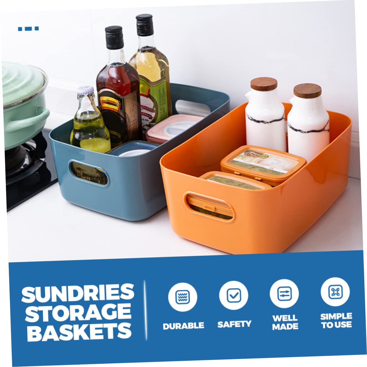 Panier De Rangement Avec Poignée - Grand Cube De Rangement Pliable Pour