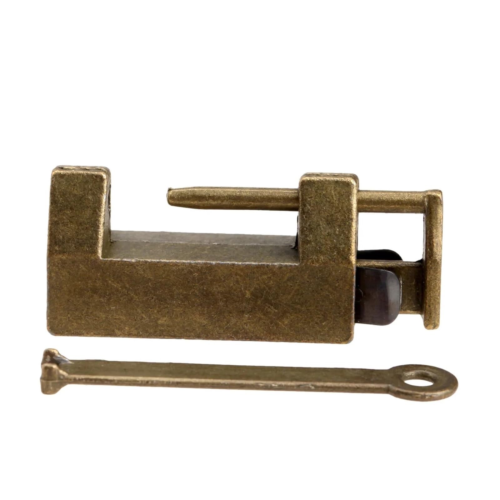 2set Antique Brass Lock Key Iron Vintage Jewelry Wooden Box Retro Padlock Suitcase Drawer Cabinet Hardware Old for Cabinets