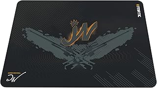 Fnatic Focus 2 JW Esports Alfombrilla de ratón (L - 487x372x6mm) con la base de goma antideslizante resistente al agua, Superficie de tela suave, para Ordenador, PC, Laptop, Color negro, Tamaño grande