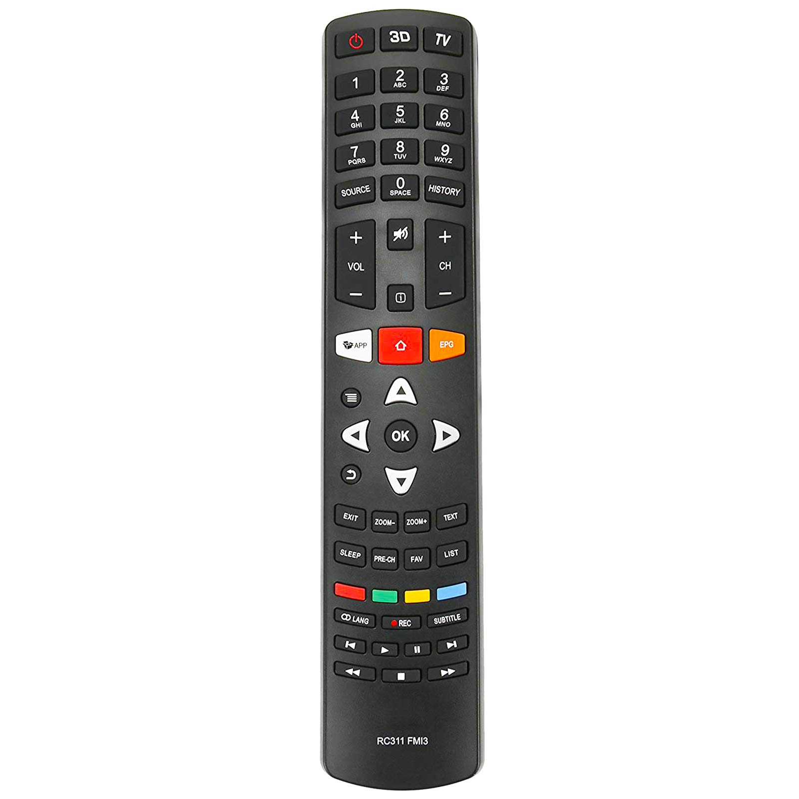 Allimity RC311 FMI3 06-IRPT53-BRC311 Remote Control Replacement for TCL LCD LED HD TV L49P10FS (B08R3XKZPR) Amazon Price History, Amazon Price Tracker