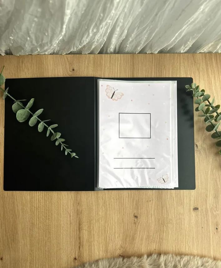 Ultraschallbilder Mappe Album für Ultraschallbilder personalisierbares Einsteckalbum stabiles Cover Erinnerungen an Schwangerschaft (mit Einlegeblättern in den Folien)