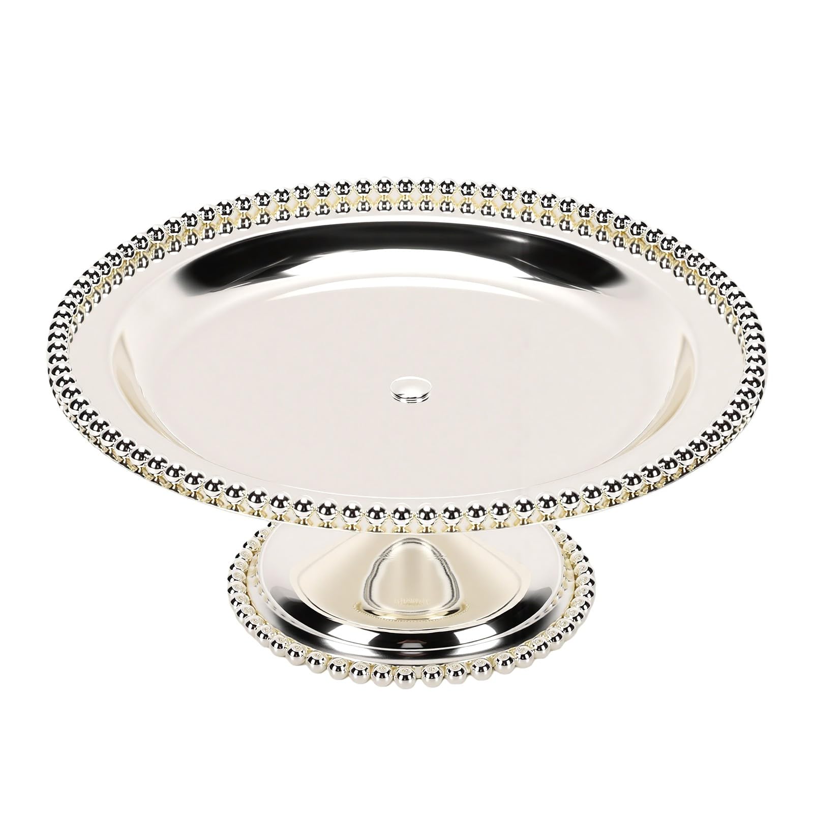 SUNGOOYUE Taca Serwisowa ze Stali Nierdzewnej, Trwała Konstrukcja, for | Coffee table decorative serving tray Large capacity Retro European footed design Vintage Snack serving Entertainers