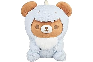 Rilakkuma Plays with Dino Series Pastel Blue Plush