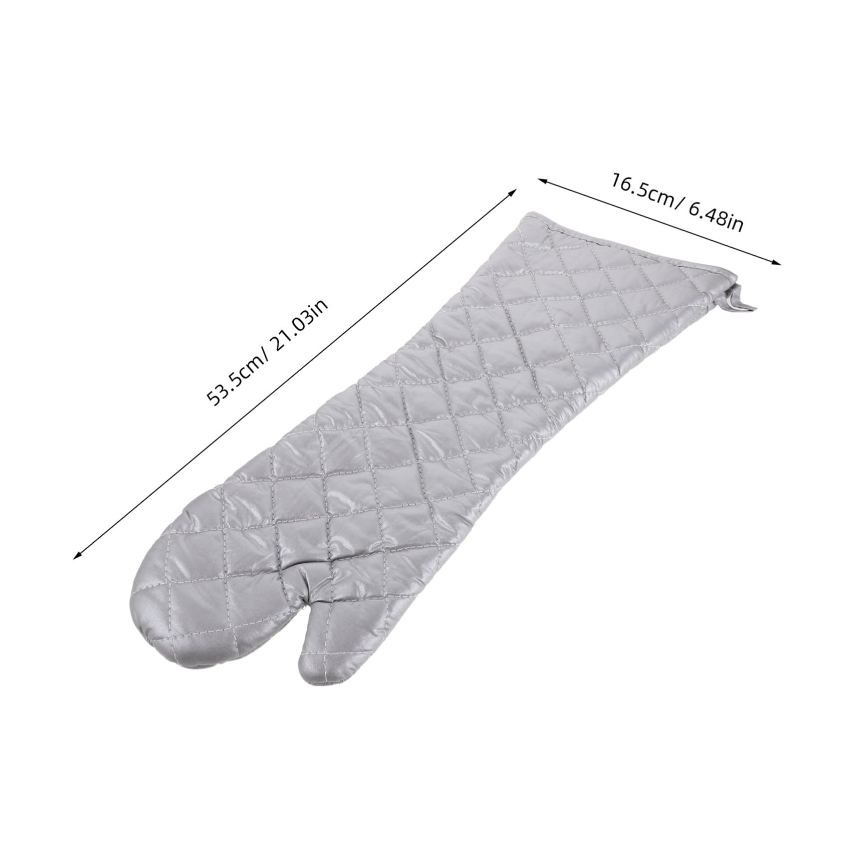 Manique Résistante à Chaleur, Paire en Polyester Coton Argenté