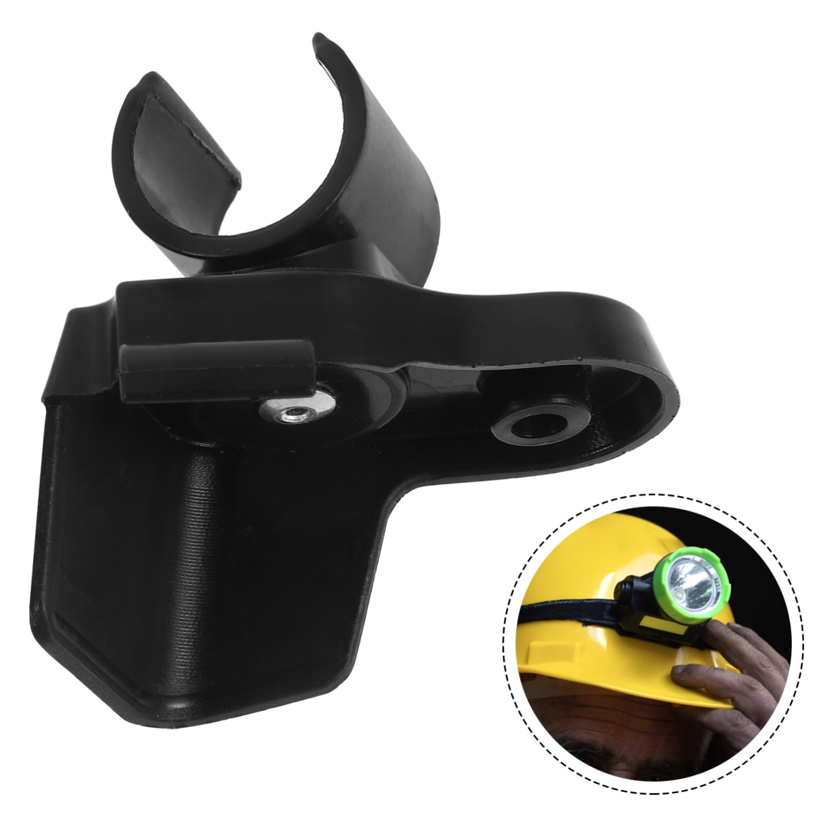 Clip portale per torcia elettrica per casco da lavoro, accessorio leggero e resistente per professionisti e fai da te