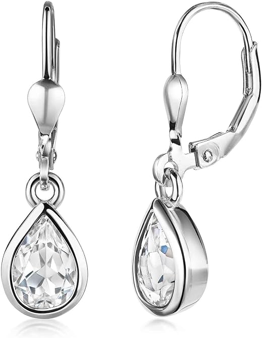 Orecchini Pendenti Croce In Argento 925 - 20x59 Mm, Rhodiati