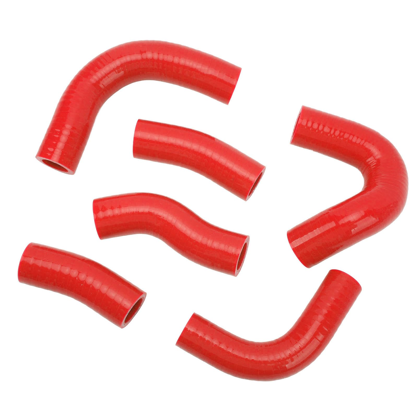 Cocoarm Tubo Flessibile del Liquido di Raffreddamento del Radiatore, Kit Tubo Flessibile del Radiatore Resistente Al Calore in Silicone per VF1100C VF1000C V65 (rosso)