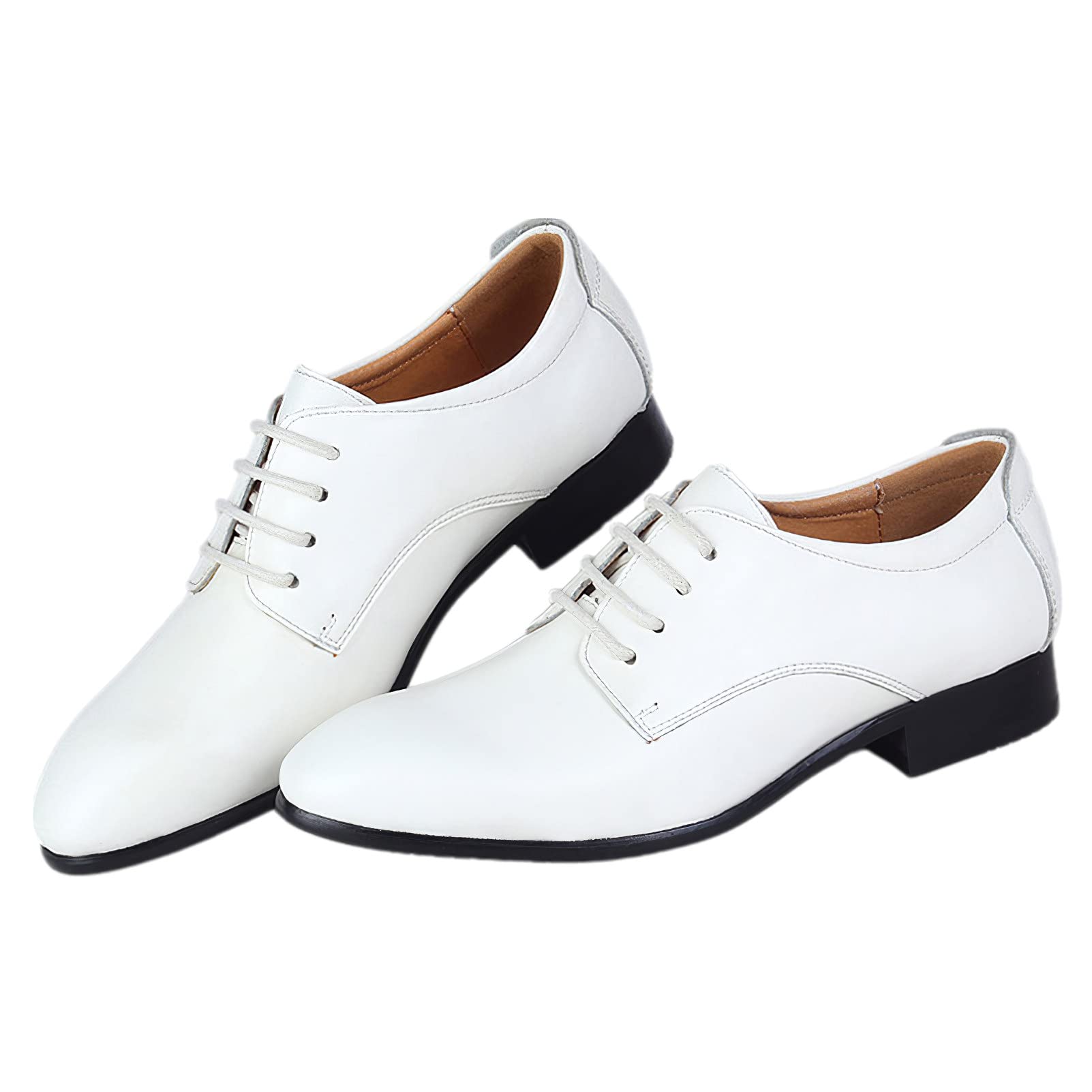 ANUFER Uomo Inteligente Vera Pelle Scarpe da Sera Formale Azienda Derby Allacciate