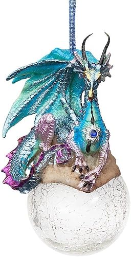 Miniatura 120 de Design Toscano Frost The Gothic Dragon - Adorno navideño para decoración navideña, 3 pulgadas de ancho, 3 pulgadas de profundidad, 5 pulgadas