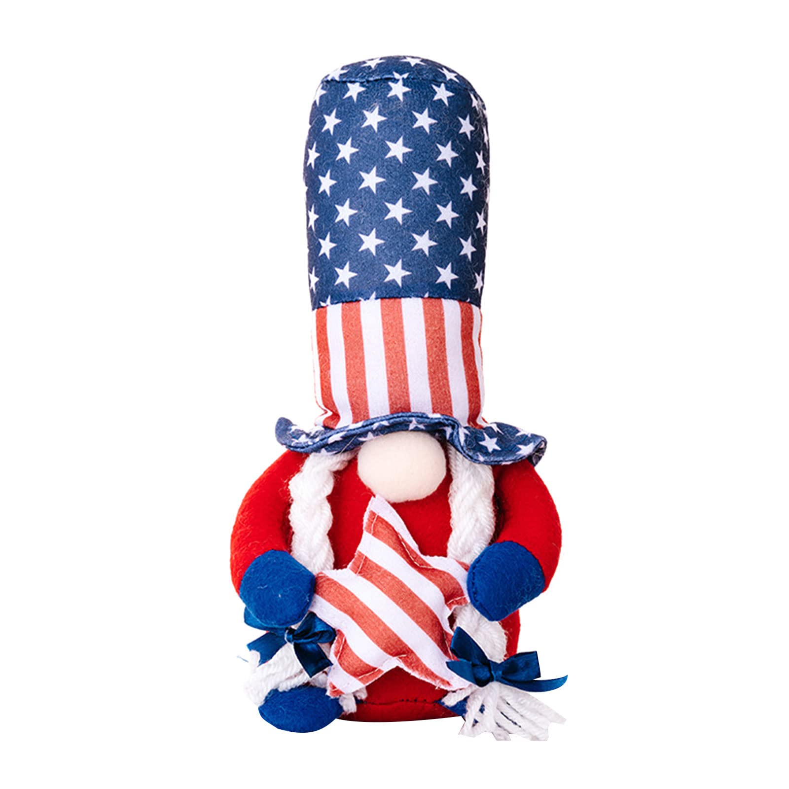 Tsophreniq Veterans Day Gnomes Striped Scandinavian Tomtes Decorations Plush Swedish Kitchen Tiered Tray Ornaments Patriotic Ornaments