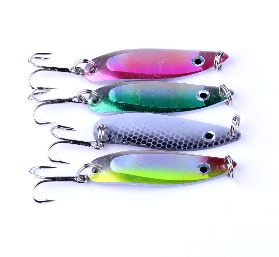 BaiTao 4 Pack 7.5cm 6.9g Metal Sequins Simulation Small Lure Fishing Lures (Sets-5)