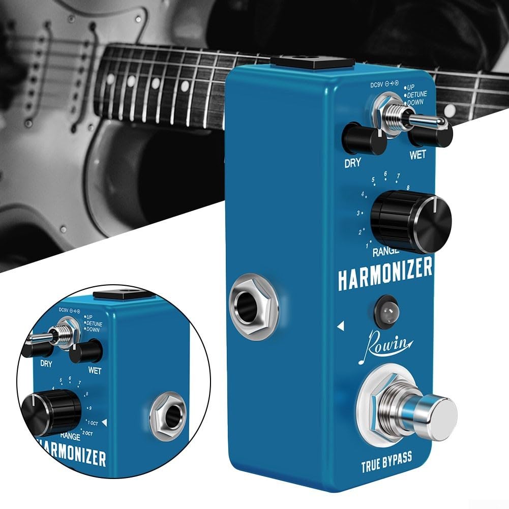 Pedale per armonizzatore per chitarra, con effetti digitali True Bypass, con cambio di precisione e modalità, per effetti sonori migliorati