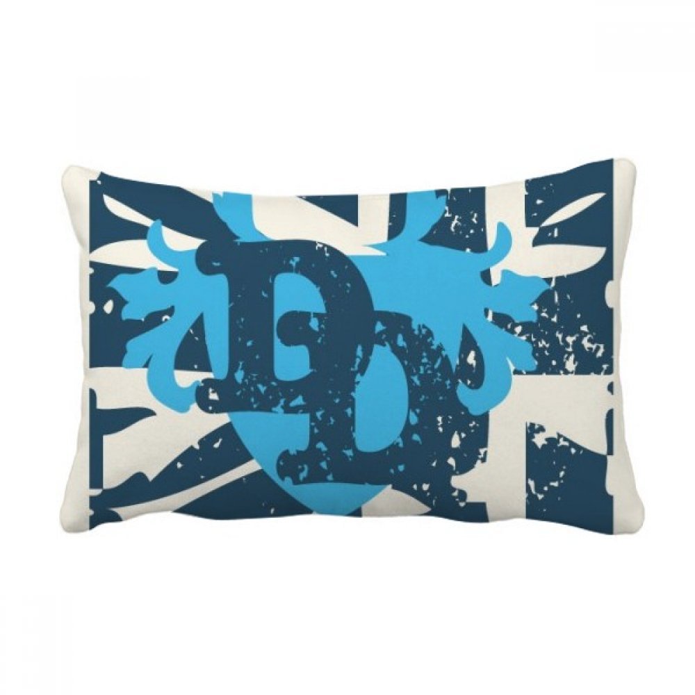 Oreiller lombaire pour canapé motif graffiti bleu multicolor