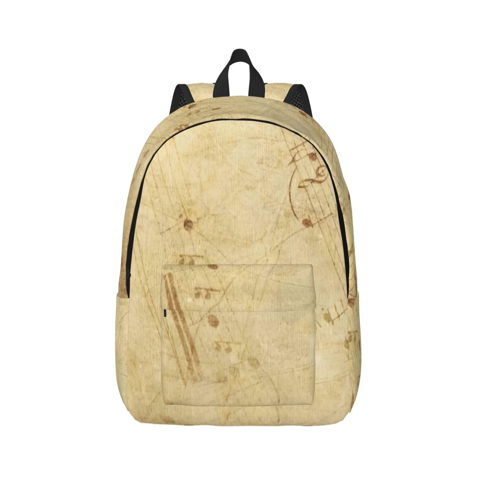 KoNsev Notenrucksack, Elementar-Büchertasche, Mädchen, Jungen, modisch, lässig, Tagesrucksack, Reisen, Uni, Lehrer, Schwarz , M
