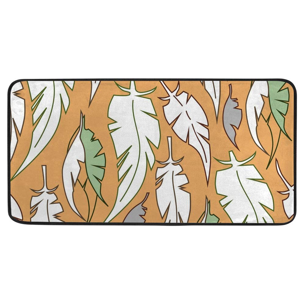 Tapis de cuisine antidérapant motif marin 99x50 cm bleu confortable pour devant d'évier