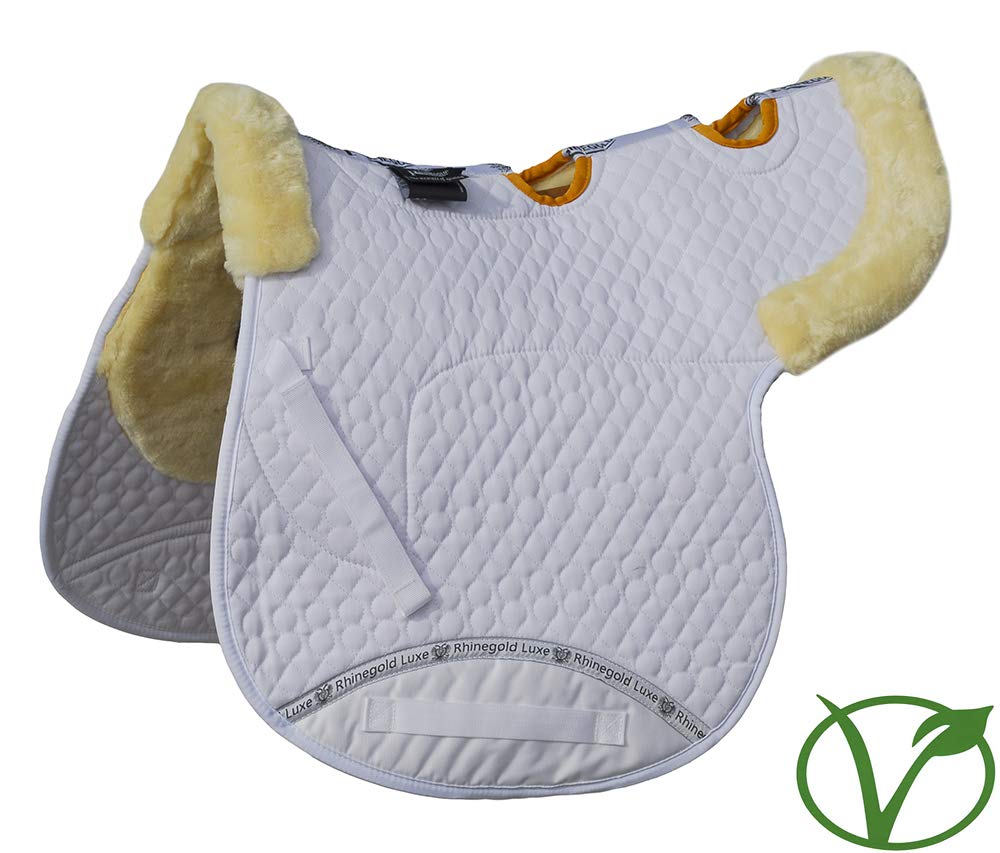 Rhinegold Luxe - Figura de Piel con ventilación, diseño de Numnah