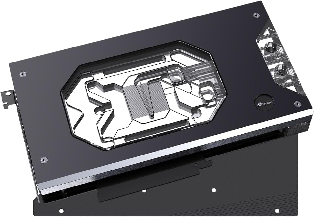 Armored End Port GPU Waterblock with Backplate for Galax GeForce RTX 5090 D Luna OC (N-GY5090DXY-X)