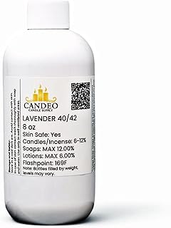 Lavender 40/42 Fragrance Oil (8oz Bottle) | Candle Making, Soap Making, Room Sprays, Bath Bombs, Lotion, Car Fresheners, Wax Melts | Candeo Candle Supply | Phthalate Free & Prop 65 Compliant